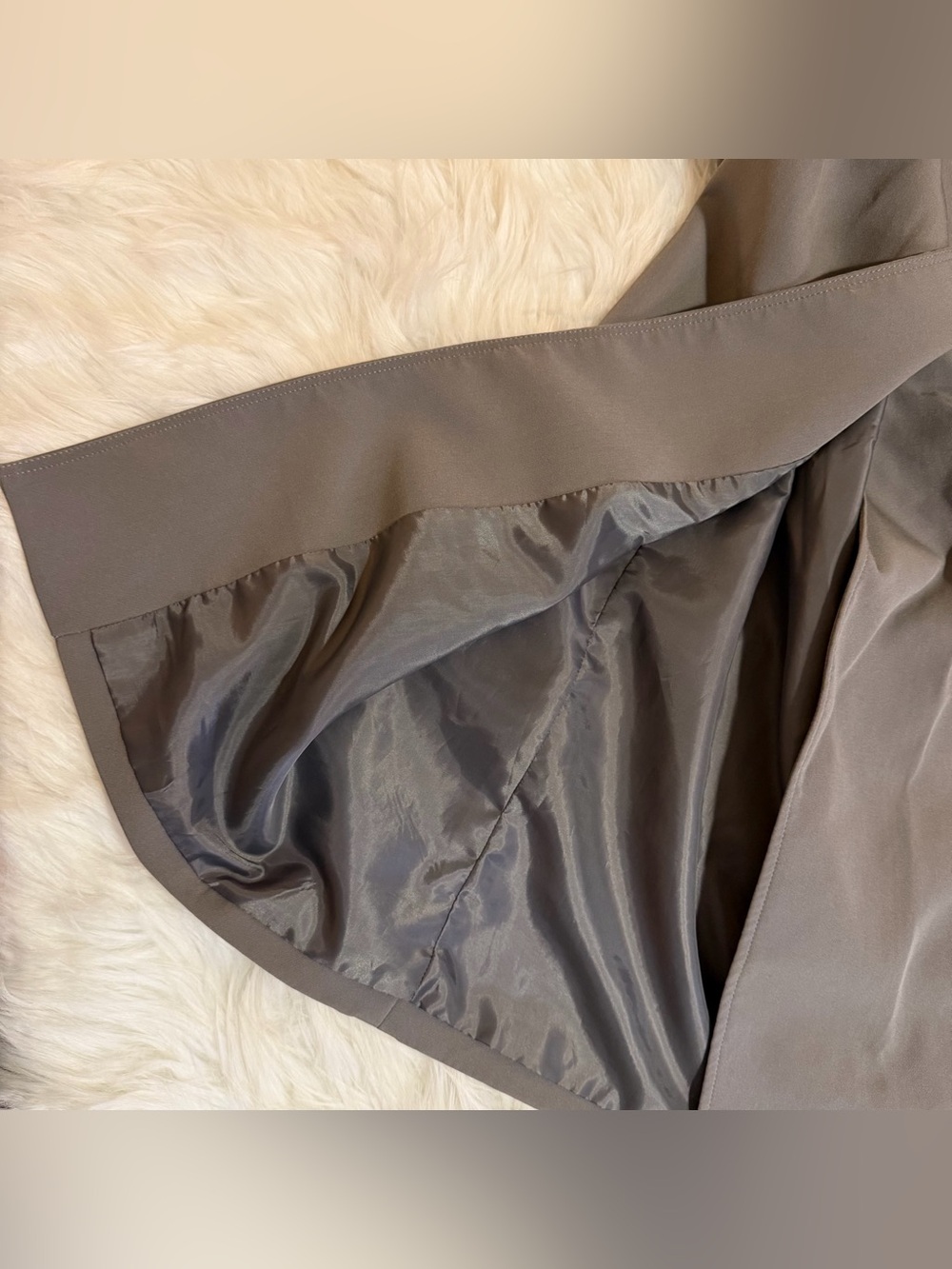 Fashion Nova Gray/Taupe Longline Tailored Coat XS NWT - Picture 6 of 14